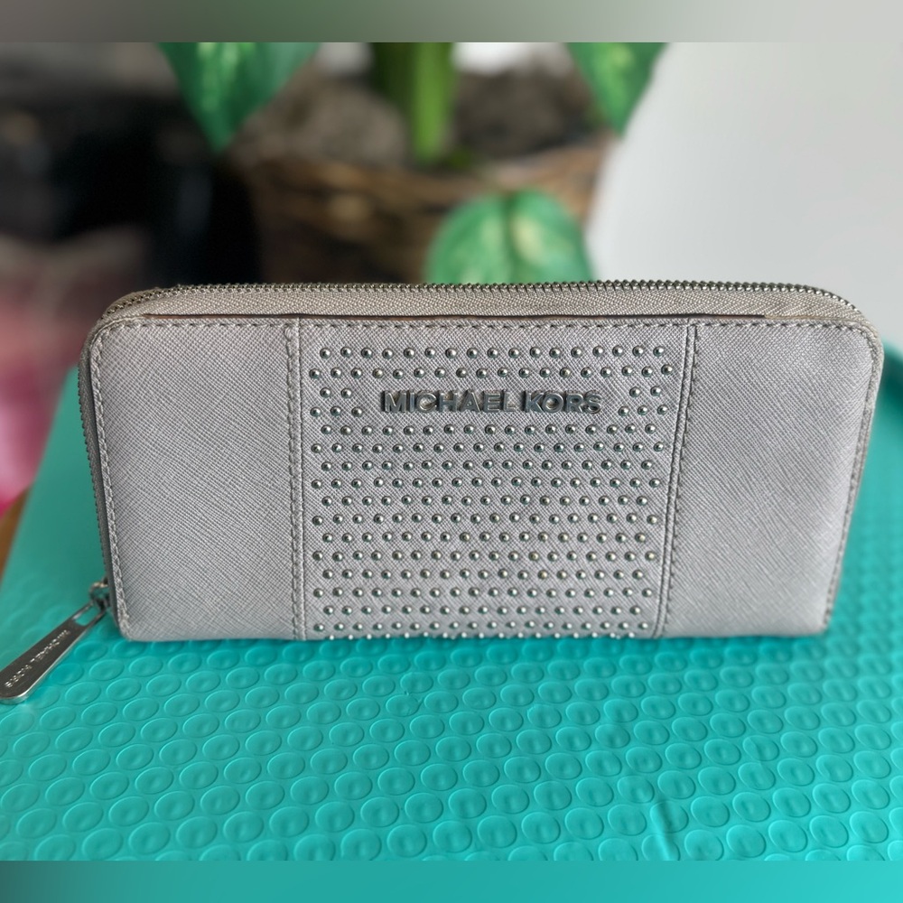 Michael Kors Silver Studded Wallet